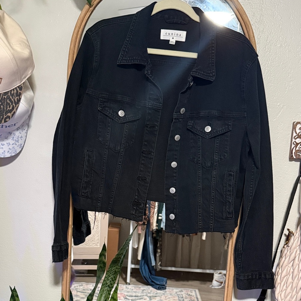 Eunina Midnight Black Jean Jacket